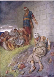 The Patience of Job (Illustration from Pictures That Teach The Crown Series, 1920)