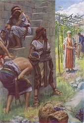 The wicked husbandman, illustration from Harold Copping Pictures: The Crown Series, c.1920s