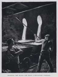 Drawing the Black Ash from a Revolving Furnace