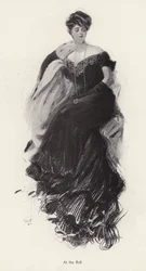 Woman in an evening gown at a ball