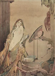 Drest thus, I seem a different creature, illustration from Faust by Goethe