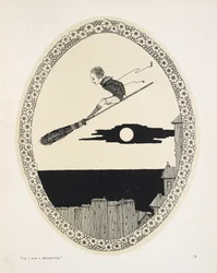 If I Had a Broomstick (Illustration for a Poem by Patrick R. Chalmers)
