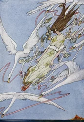 The wild swans, fairy tale by Hans Christian Andersen (1805-1875), illustration by Harry Clarke (1890-1931)