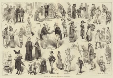 Sketches of the Fancy Dress Ball at Liverpool