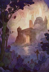 The great keep flamed up, a pillar of fire visible for miles