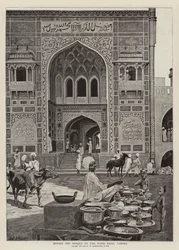 Before the Mosque of the Wazir Khan, Lahore