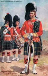 The Gordon Highlanders, Sergeant, Bandsman, and Drummer, Review Order