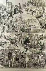 Sketches at the Henley Regatta, from The Illustrated London News