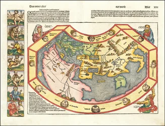 1493 Map of the World by Hartmann Schedel
