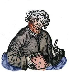 Portrait of Juvenal (Decimus Iunius Iuuenalis) Latin Satirical Poet from the End of the 1st Century. Xylography of 