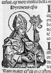 Saint Irenaeus Bishop after the Chronicle of Nuremberg by Hartmann Schedel