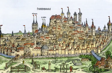 View of the city of Nuremberg, Germany