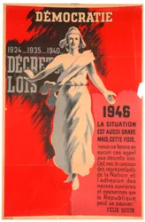 French pro-democracy poster, 1946