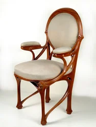 Art Nouveau: American Walnut Armchair