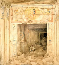 Ruined Interior of the Temple at Esneh, Upper Egypt