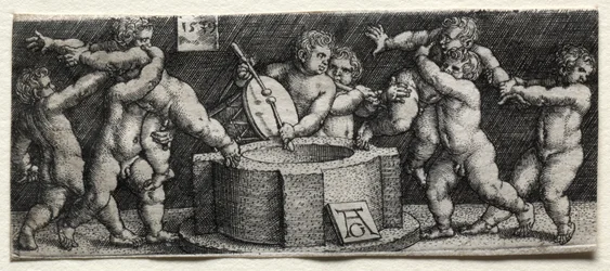 Eight Nude Children at a Well, 1539.