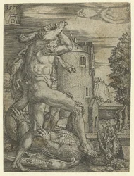 Hercules Kills the Dragon Ladon (Works of Hercules)