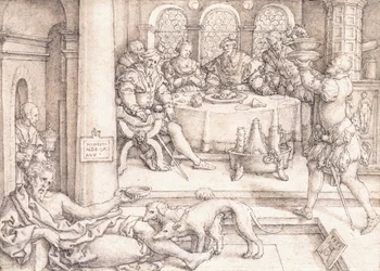 Lazarus Begging for Crumbs from Dive