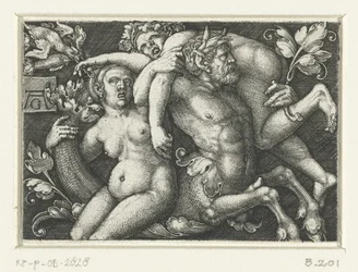 Ornament with Triton and Two Nereids