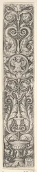 Vertical Panel with a Candelabrum Containing a Medallion with a Centaur and a Pair of Dolphins
