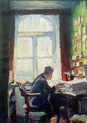 The Poet Caesar Flaischlen at the Desk, 1912