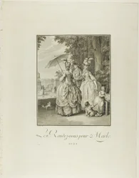 Rendezvous For Marly, from Monument of the Physical and Moral Costume of the Late Eighteenth Century