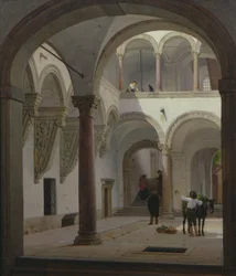 Courtyard of the Palazzo Fava, Bologna