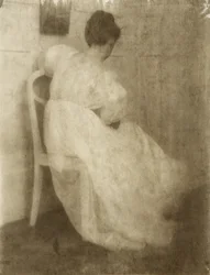 Mary Warner on a White Chair, c.1910