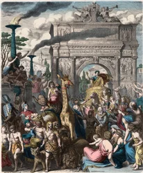 Ancient Rome: A Triumphal Procession in Roman Forum