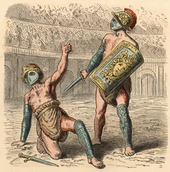 Ancient Rome: Gladiator Fights in Amphitheatre