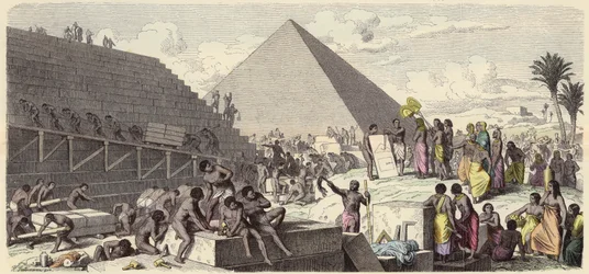 Building of the Pyramids in Ancient Egypt