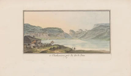 View of Les Charbonnières at Lac de Joux (series: Landscapes in Switzerland, Collection of Some Views in Switzerland)