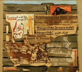 H. Zille, Billboard 1919 / Collage