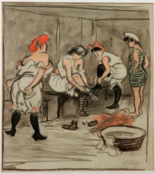 Four Women in the Dressing Room