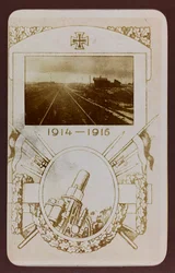 First World War: The Ukraine in the Years 1914-1916 During the Invasion of the German Army. Railroad Tracks
