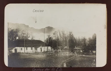 First World War: The Ukraine in the Years 1914-1916 During the Invasion of the German Army. Building Called the Casino