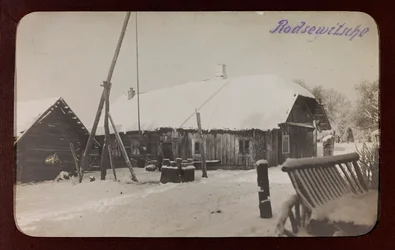 First World War: The Ukraine in the Years 1914-1916 During the Invasion of the German Army. View with Snow