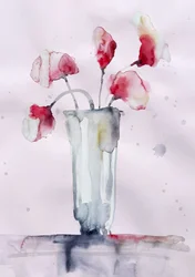Delicate Pink Watercolor Blooms