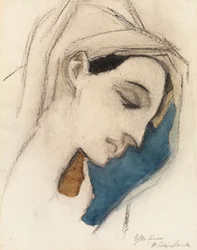 Virgin Mary, after El Greco