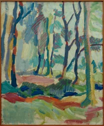 Helmuth Macke, Autumn Forest near Krefeld (1910)