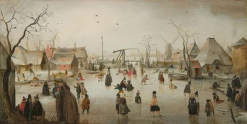Ice Skating in a City