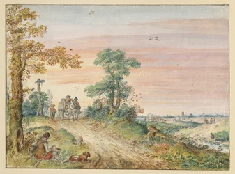 Country Road with a Horse-Drawn Cart