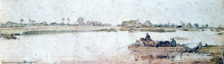 River Landscape with Rope Ferry