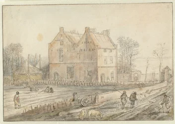 View of a Country House with Sowers in the Field