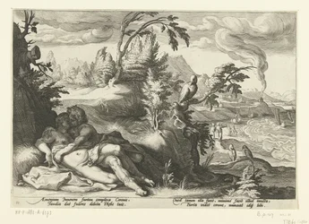 Corvus Catches the Girl Coronis (Ovid