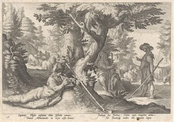 Mercury Transforms Battus into a Stone (Metamorphoses of Ovid)