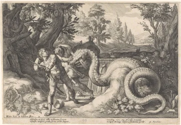 Companions of Cadmus Devoured by a Dragon Metamorphoses of Ovid