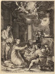 Adoration of the Shepherds, Sheet 2 from the Series "The Life of the Virgin Mary"