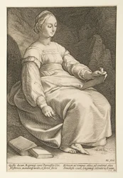 Clio, plate 4 from the series The Nine Muses