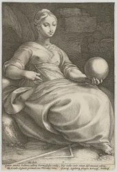 Erato, Plate 7 from the Series "Nine Muses"